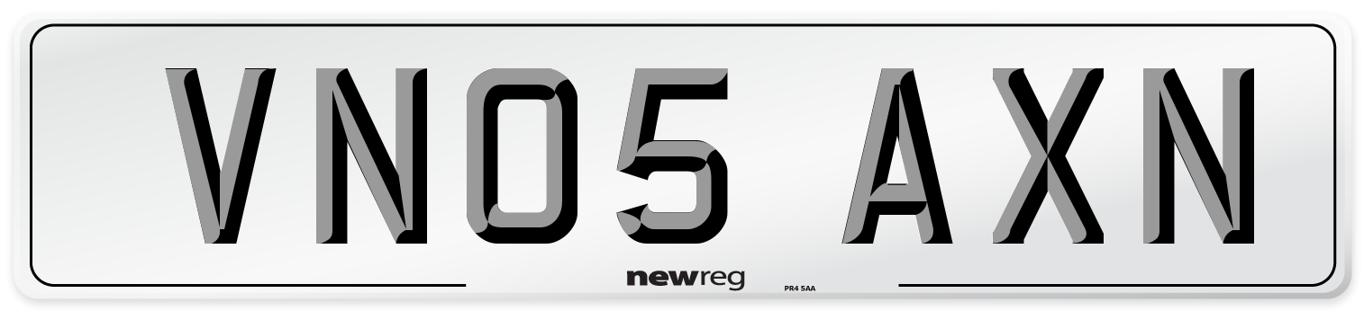 VN05 AXN Number Plate from New Reg